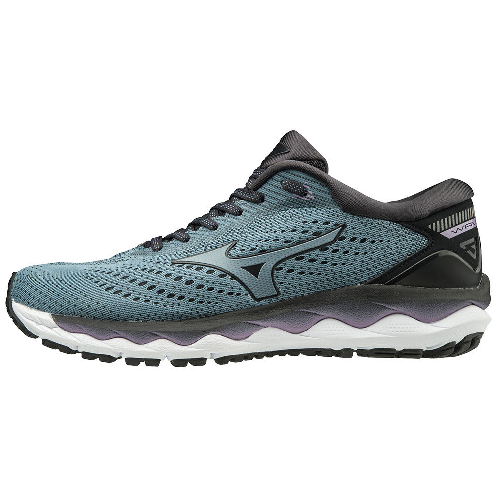 Zapatillas Running Mizuno WAVE SKY 3 Mujer Azules/Negras/Plateadas España GSNJ-80735